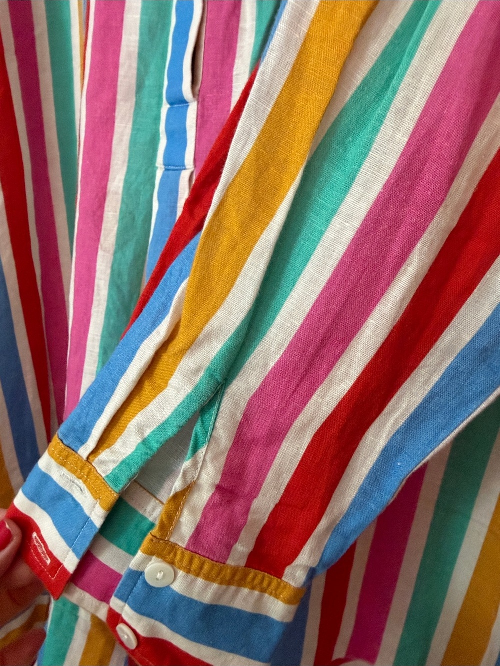 Tuckernuck Multicolor Striped Linen + Cotton Button-Up Shirt Dress - Picture 9 of 14